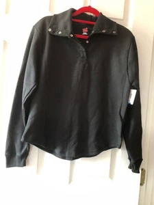NWT Hanes Women's Black V-Neck Pullover sz Small (4-6) Petite - Picture 1 of 3