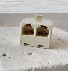 RJ11 6P4C Linia telefoniczna 2-drożne gniazdo - Kabel Y - Męski na żeński - Darmowa wysyłka - Zdjęcie 1 z 6