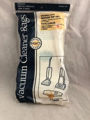 Hoover Type A Vacuum Bags 4 Pack Upright Top Fill Target Trend Basics Brand - Image 1 of 4