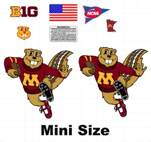 MINNESOTA GOPHERS Casco de Fútbol Calcomanía Casco Mini Talla 8 mil - Imagen 1 de 1