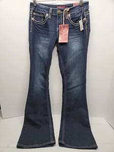 NWT YMI Jeans Size 9 Flare. Dark Blue. Inseam 34" Great look. J2 - Picture 1 of 12