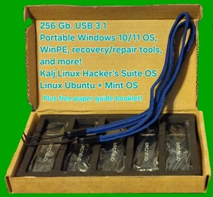 256 Gb. USB 3.1 Portable Windows OS, WinPE, recovery/repair tools, and more! - Picture 1 of 2