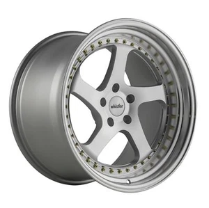 (1) 18x10.5 +22 Whistler SK5 5x114.3 Silver Machined Face Wheel - Picture 1 of 2