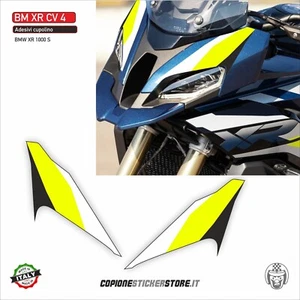 2er Set Windschutzscheibenaufkleber passend für BMW S 1000 XR Blau Gelb BM XR CV 4 - Bild 1 von 1