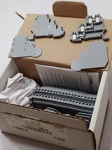 Box mit 23 AUTOMATION DIRECT DN-TL14S-A Reihenklemmen 3-stufig & 18 Endabdeckungen - Bild 1 von 6