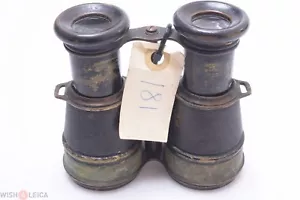 ✅ BINOCULARS, GALILEAN FRENCH IRIS DE PARIS AUTO ‘CAR ENGRAVED’ ANTIQUE BRASS - Picture 1 of 7