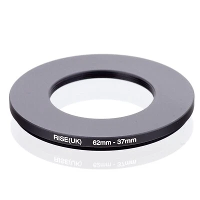 RISE(UK) 62mm-37mm 62-37 mm 62 to 37 Step down Ring Filter Adapter black - Image 1 of 3