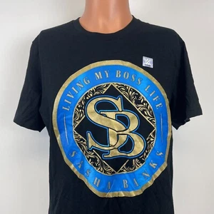 New WWE Authentic Sasha Banks Living My Boss Life T Shirt Pro Wrestling Size M - Picture 1 of 4