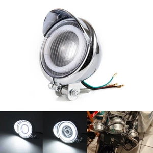 Motorcycle Head Light Passing Driving Spot Fog Lamp Angel Eye Light For Harley - Picture 1 of 8