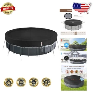 Durable Winter Pool Cover for 17-19 Feet Round Pools - Waterproof & Weatherproof - Picture 1 of 8