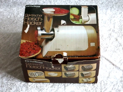 Electric Meat Chopper by Privileg in Original Box - e.g. B. Splatter pastries, meatballs - Image 1 of 4