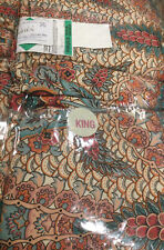 Reversible ATELIER MARTEX King Comforter New garden chinoiserie print 100 X 86”