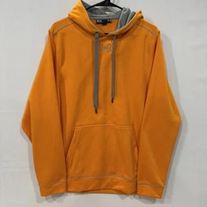 Under Armour Hoodie Men’s M Orange Gray Logo Pullover Loose Fit - Picture 1 of 5