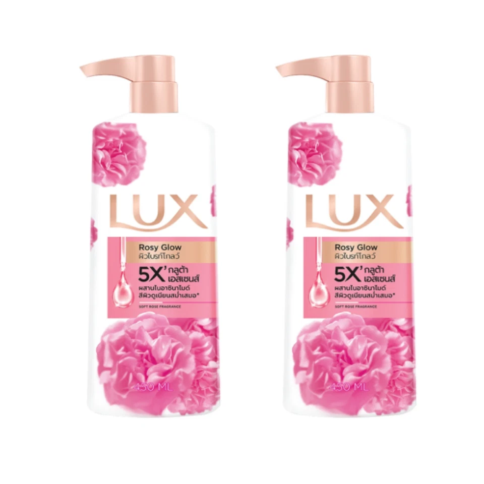 Lux Rosy Glow Bath Body Wash Shower Cream, size 450 ml. x 2 bottles - Image 1 of 1