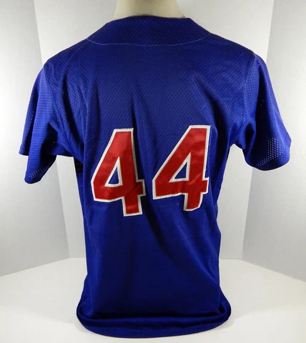 1990s Texas Rangers #44 Authentic Blue Jersey Batting Practice 44 Majestic 534 Cover