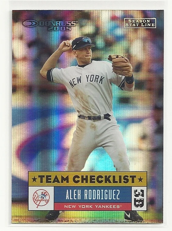 Alex Rodriguez 2005 Donruss SEASON STAT LINE Ser#d 075/101 - Image 1 of 1