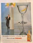 1958 Gordon?S Gin Vintage Color Print Ad Most Popular At Any Party Martini