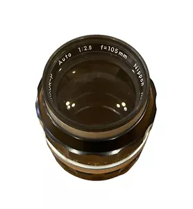 Nikon Nikkor-P Nippon Kogaku Japan Auto 1:2.5 f=105mm Lens - Picture 1 of 9