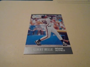 1991 FLEER ULTRA   BASEBALL CARD  CLEVELAND INDIANS   / 107 ALBERT BELLE - Picture 1 of 2