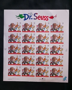 Scott #3835 - 37¢ - THEODOR DR. SEUSS GEISEL - Sheet of 20 - Picture 1 of 2