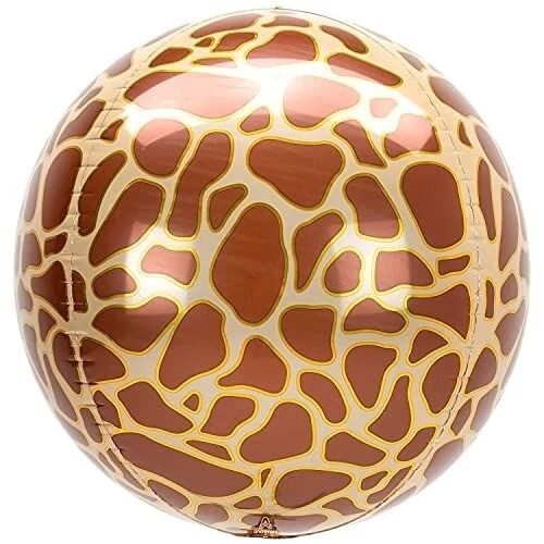 Anagram 16" Giraffe Print Orbz Helium Foil Balloon - 1 count NEW Zoo Safari NIP - Изображение 1 из 1