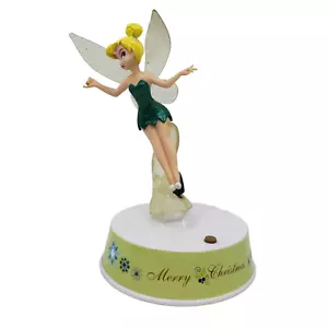 Disney Tinkerbell Merry Christmas Singing Rotating Figurine 8" RARE TESTED/WORKS - Picture 1 of 12
