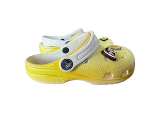 Crocs Drew Barrymore Debut Love Happy Crocband Yellow Child SZ 11 - Picture 1 of 9