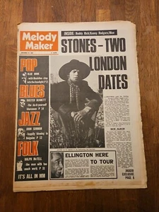 Melody Maker November 29th 1969, Rolling Stones Two London Dates - Imagen 1 de 8