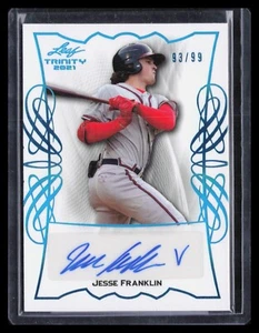 2021 Leaf Trinity Jesse Franklin BA-JF2 Autograph 93/99 - Atlanta Braves - Picture 1 of 2