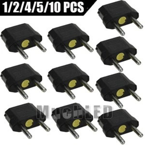 Lots EU Euro Europe to US USA Power Jack Wall Plug Adapter Travel Converter - Picture 1 of 17