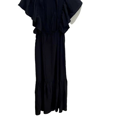 NWT Young, Fabulous & Broke Black Ruffle Backless Dress Women’s Small - Image 1 of 4