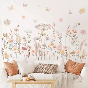 DECOWALL SG2-2421 Boho Garden Flower Wall Stickers Living room Bedroom Deco - Picture 1 of 7