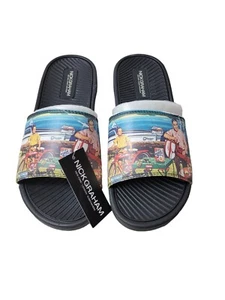 Nick Graham Dane Happy Men's Slide Sandals Size 13 Beach Print Father Day Deal - Picture 1 of 7