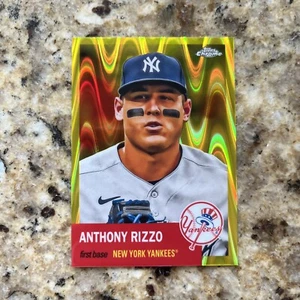 2022 Topps cromo platino aniversario Anthony Rizzo refractor de onda amarilla/250 - Imagen 1 de 2