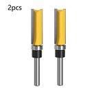Stable and Precise 2PC 112IN 14 Shank Flush Trim Top Bottom Bearing Router Bit