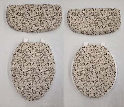 Juego de tapa de asiento de inodoro y cubierta de tanque de cachemira (4 colores disponibles) Foto 1 de 2