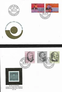 SWITZERLAND 1974 FIRST DAY COVER, ON TWO COVERS - Picture 1 of 1