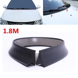1.8M Rubber Car Front Windshield Seal Strip Trim Water Air Deflector Spoiler 1x - Picture 1 of 12