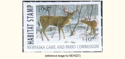 HALFPRICEHUNT Nebraska Habitat 1997 $10.00 deer - Image 1 of 1