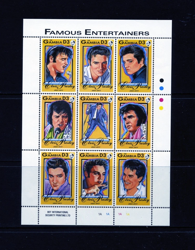 Gambia  MNH   1397 Sht 9    Elvis Presley Entertainer     DT353 - Image 1 of 1