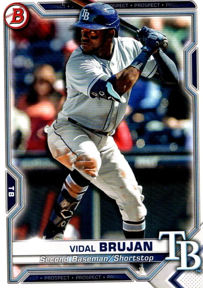 2021 Bowman Prospects Vidal Brujan Tampa Bay Rays #BP-19 - Image 1 of 2