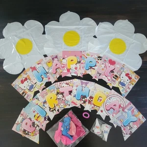 Hello Kitty Birthday Party Decorations Supplies 61 Pcs Banner Cupcake Toppers - Picture 1 of 4