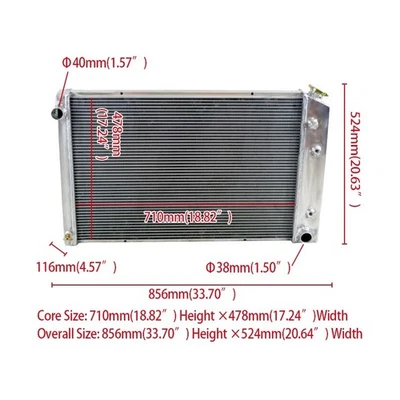 Radiador de aluminio de 3 filas para camioneta Chevy/GMC CK 1978-1991 V8 Foto 1 de 4