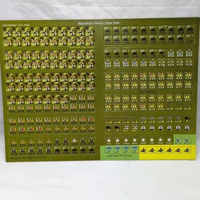 MacArthurs Return: Leyte 1944 Board Game Countersheet 1 - Image 1 of 4