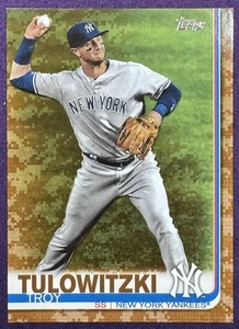 Topps Memorial Day 2019 camuflaje/25 Troy Tulowitzki #622 - Yankees - Imagen 1 de 3