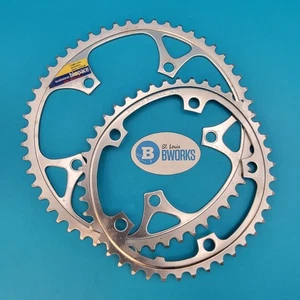 Vintage Shimano BioPace Chainrings Road Double 52/42t Very Clean 130 BCD g21 - Picture 1 of 14