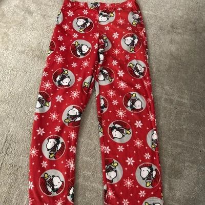 PANTALONES DE SALÓN DE LANA PEANUTS SNOOPY PARA MUJER PANTALONES DE NAVIDAD TALLA PEQUEÑA  Foto 1 de 4