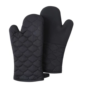 Heat Resistant Oven Mitts 2 Pcs of Silicone Mits Non-Slip Grip Surfaces Kitchen - Picture 1 of 6