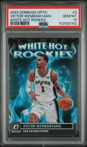 2023 Panini Donruss Optic White Hot Rookies Victor Wembanyama #2 PSA 10 - Picture 1 of 2