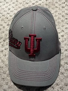 INDIANA HOOSIERS NWOT GRAY HAT OSFA IU ISIAH THOMAS BOBBY KNIGHT TOP WORD - Picture 1 of 4